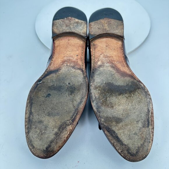 Salvatore Ferragamo Men Size 12B Brown Leather Tassel Brogue Loafer Dress Shoes - Picture 8 of 12